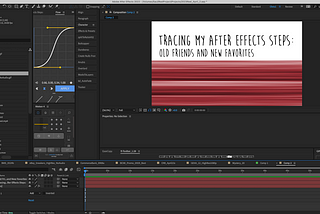 Tracing My After Effects Steps: Old Friends and New Favorites