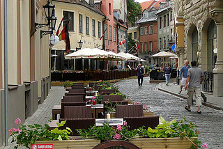 Street Scene in Old Town, Riga, Latvia