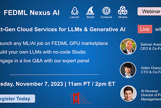 Webinar: Introducing FEDML Nexus AI