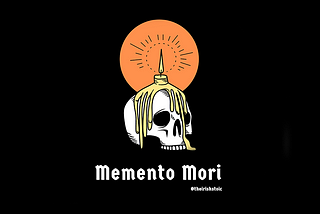 Illustration of a candle burning on top of a skull.