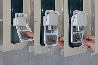 Purifier’s tap handle getting in the way of water.