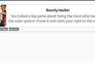 TryHackMe: Bounty Hacker[CTF]