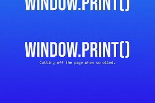 JavaScript window.print() cuts off page when printing