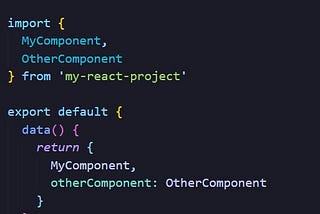 How to implement React Components in Vue proyect