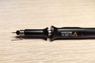 Passive oscilloscope probe with BW of 350 MHz and short ground connection