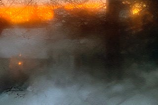life’s blur, winter window views of a sunset | © pockett dessert, life’s blur