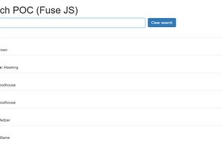 Full-text search using Fuse.js