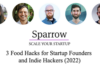 3 Food Hacks for Startup Founders and Indie Hackers (2022)