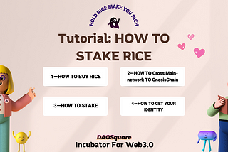Tutorial: HOW TO STAKE RICE