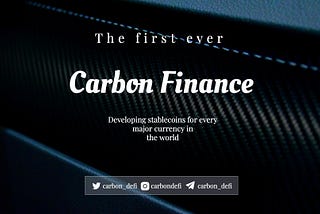 Carbon Finance is coming!