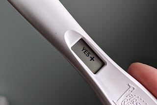 Positive pregnancy test.