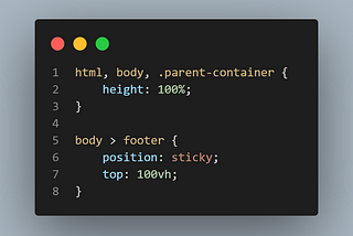CSS trick, footer always at the bottom of the screen
