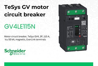 TeSys GV Motor Circuit Breaker — AMPS Electric Trading | Schneider Distributor in Qatar