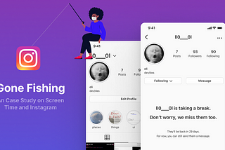 A graphic of a person sitting on top of a instagram mockup with a fishing pole. The reel is hooked onto the Instagram logo.