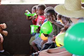 A picture of children in an orphanage home