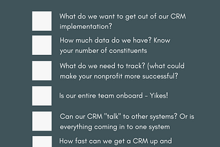 7 questions for your nonprofit team to ask when choosing a CRM with the cloudStack Services team