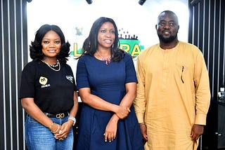 From Left: Tolulope Thomas; Chief Operating Officer, MAX, Bilikiss Adebiyi-Abiola; General Manager of LASRRA; Deji Shobowale; Head Government Relations, MAX.