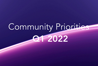 Community Priorities — Q1 2022