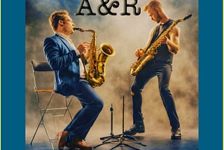 Cover of the album A&R showing imaginary saxophone and guitar players