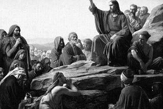 Jesus Story Time meme: An image of Jesus preaching to a crowd with word bubble saying, “Okay everyone, now listen carefully. I don’t want to end up with 4 different versions of this!”