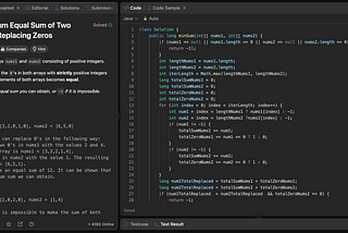 Leetcode 2918. Minimum Equal Sum of Two Arrays After Replacing Zeros