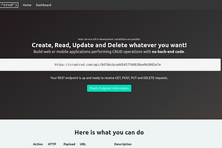 INFO | Instant FREE CRUD API for Frontend Dev Prototyping