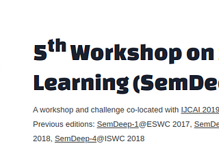 5th Workshop on Semantic Deep Learning (SemDeep-5)