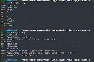 Blue Team Labs — “Log Analysis — Privilege Escalation”