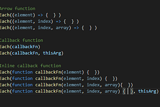 JavaScript forEach Metodu