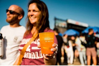 TURN REUSABLE CUPS AT MUSIC FESTIVAL