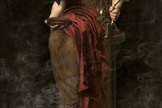 John Collier's "Priestess of Delphi," 1891. WikiArt. Public Domain.