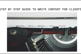 8 steps to write a content