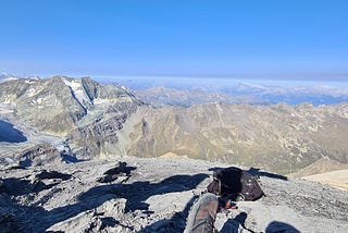 Bahrhorn view 3600m in Switzerland