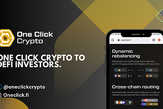 Unlocking DeFi Potential: How Can One Click Crypto Make DeFi More Accessible for Investors.
