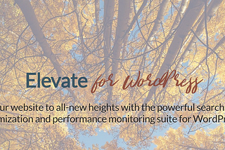 Elevate: The newest search engine optimization and performance enhancement plugin for WordPress