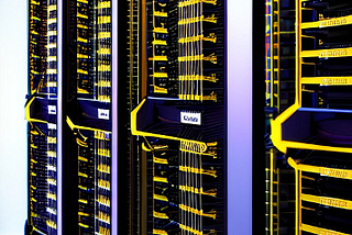 An AI-generated representation of a Bitcoin minting supercomputer