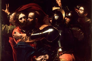 A detail of the Palestinian in a Caravaggio
