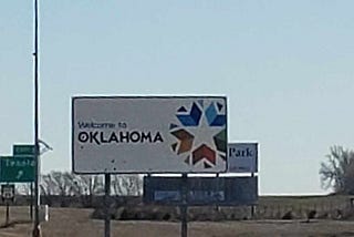 Welcome to Oklahoma sign