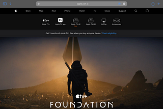 Apple.com without any mention of tvOS