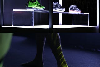 display with legs and feet with Nike shoes form alexei orlov and Syndicate Sub Rosa