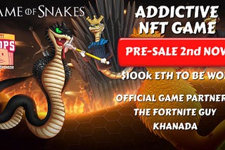 Nifty Drops Official Sponsor of Game Of Snakes