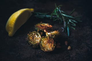 Garlicy & Lemony Roasted Brussel Sprouts