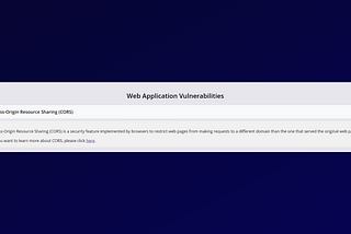 Cross-origin resource sharing (CORS) | Web application Vulnerability