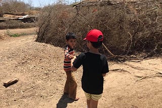 Mumma! How come some kids don’t need shoes to walk in the heat….?