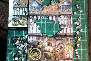 Image of a partly completed jigsaw puzzle