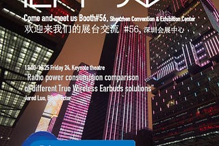 Meet us at Bluetooth Asia in Shenzhen on 23th and 24th May!
