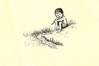 Maurice Sendak’s classic illustration: “Everyone should be quiet near a little stream and listen” from the children’s book Open House for Butterflies by Ruth Krauss.