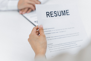 resume holding by a recuriter
