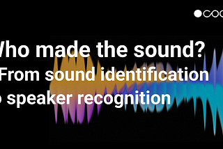 Who made the sound? - From sound identification to speaker recognition