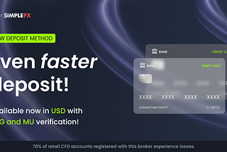 Introducing credit card deposit on SimpleFX! 🥳💳